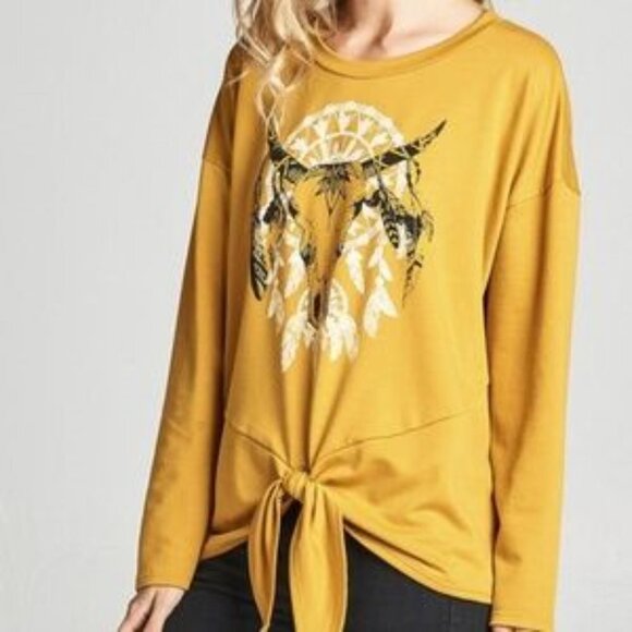 CASUAL BULL PRINT TOP BOUTIQUE - Picture 2 of 4